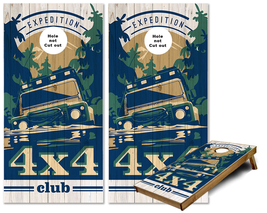 Expedition 4x4 club Cornhole wraps