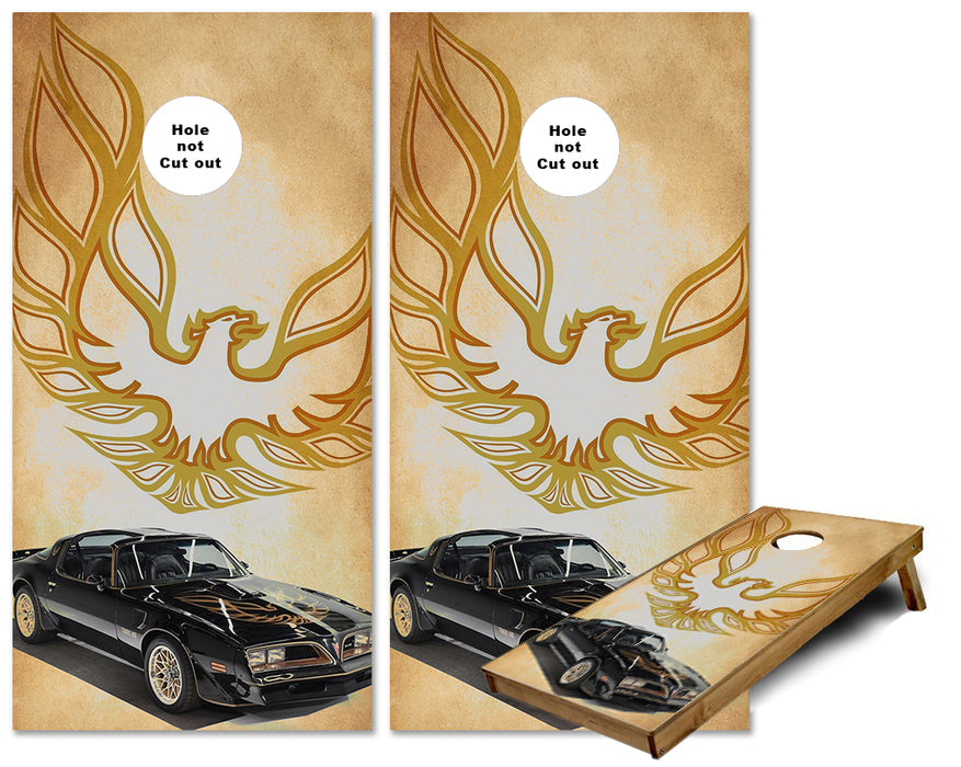 Trans Am Cornhole wraps