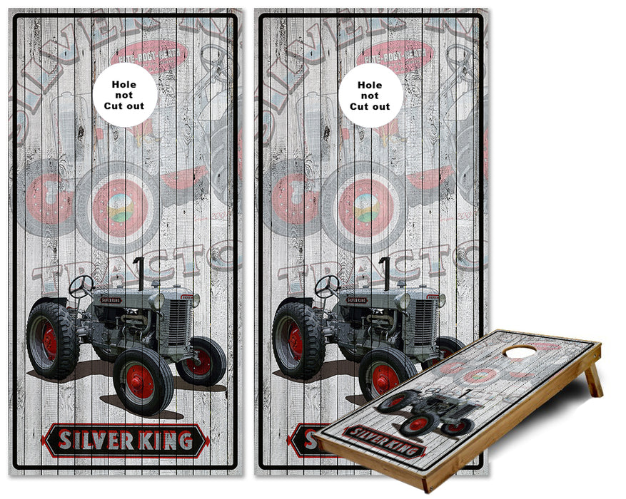 Silver King Tractors cornhole wraps