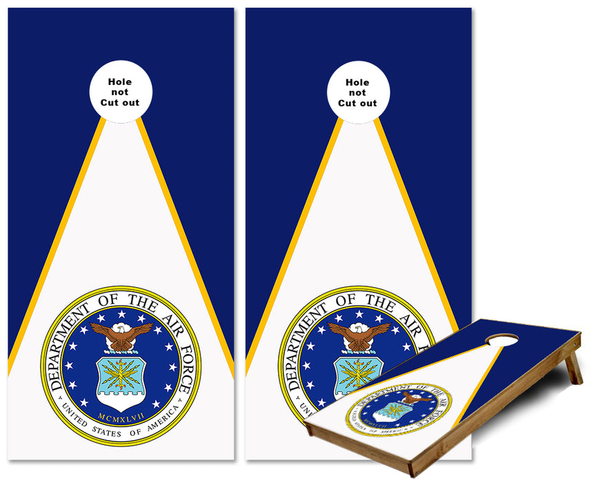 Department of the Air Force Triangle theme cornhole wraps