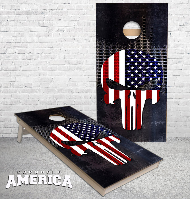 Punisher American Flag  Cornhole Boards