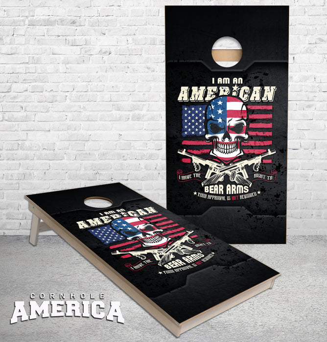 American Right to Bear Arms 2nd Amendment cornhole boards