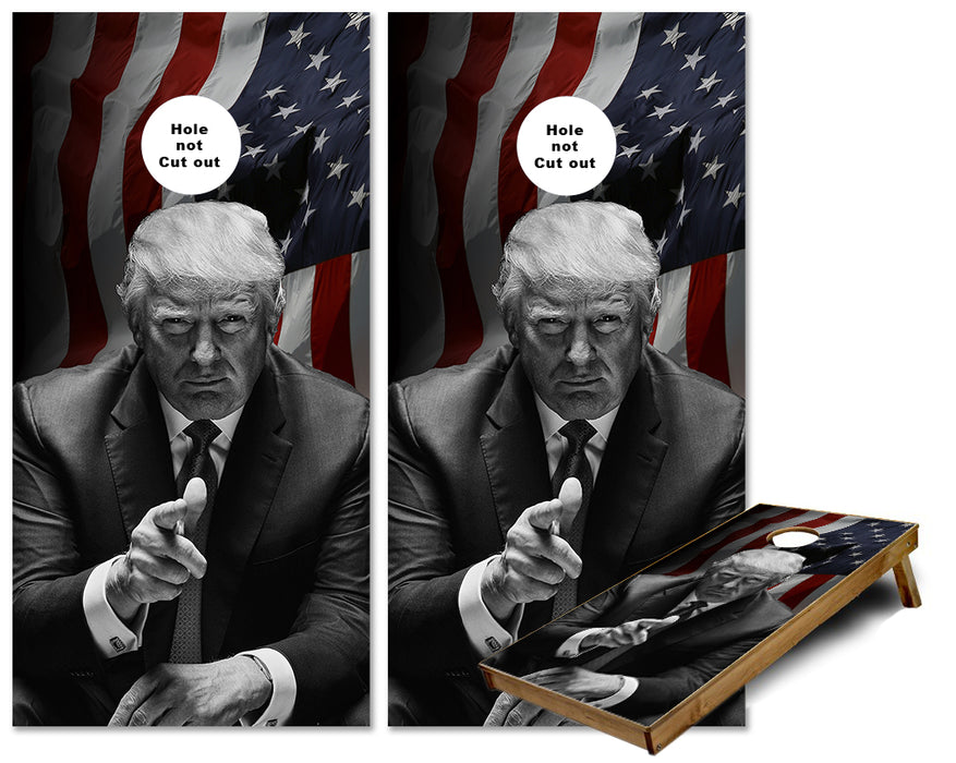 Donald Trump American Flag cornhole wraps