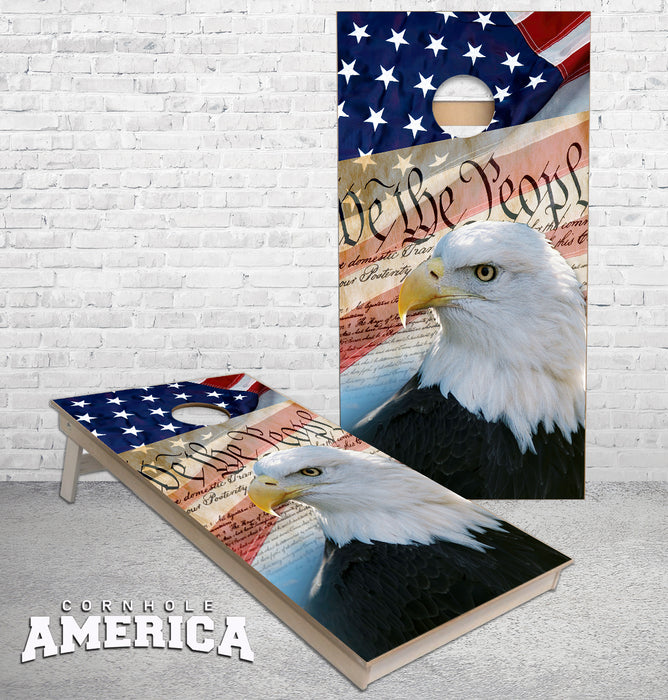 We the People Bald Eagle Cornhole boards