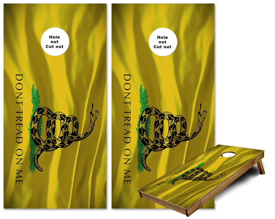 Don't Tread On Me flag cornhole wraps