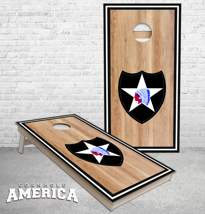 2nd Infantry Army Division Cornhole Boards