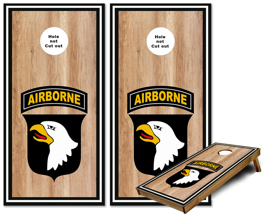 Airborne Sports stripe cornhole wraps