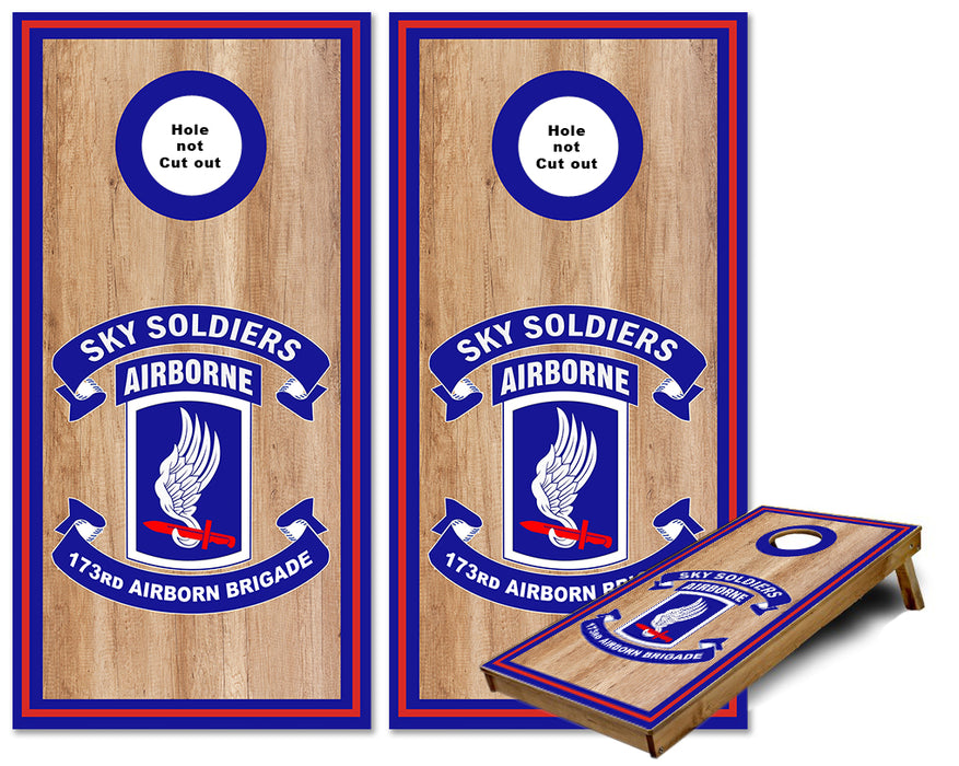 173rd Airborne Sports Stripe cornhole wraps