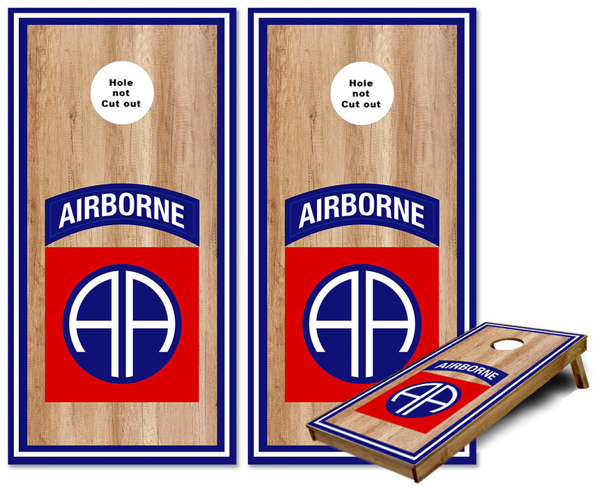 Army Airborne Sports stripe cornhole wraps