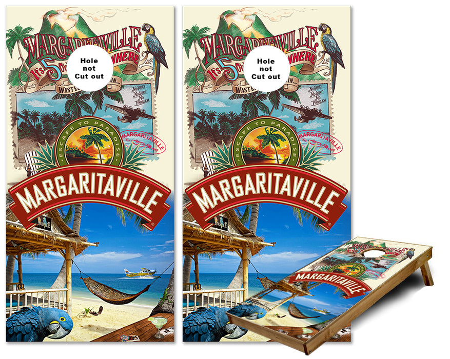 Margaritaville Paradise Cornhole wraps