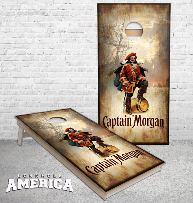 Captain Morgan Pirate Ship Cornhole Boards