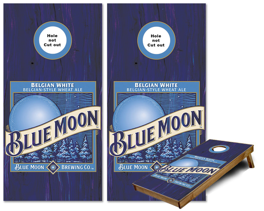 Blue Moon Belgium White Cornhole wraps