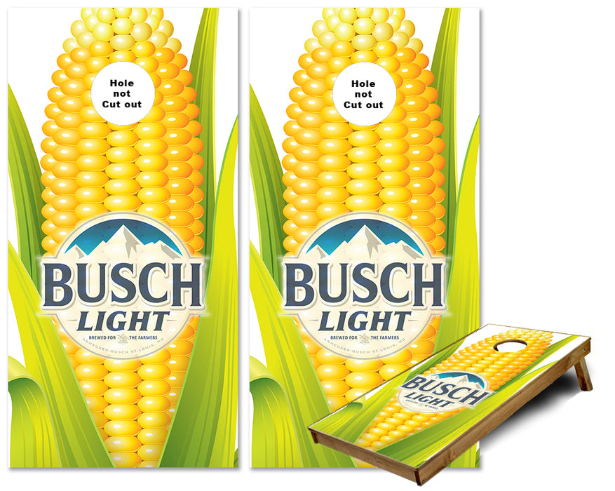 Busch Light For the Farmers Corn Cob cornhole wraps