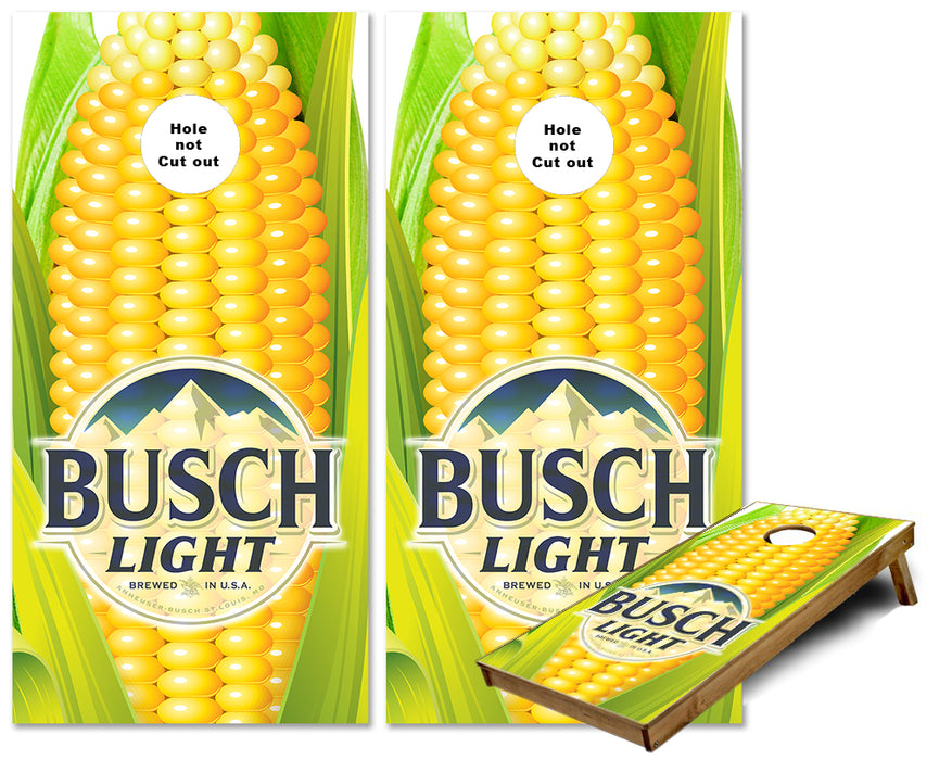 Busch Light corn cob cornhole wraps