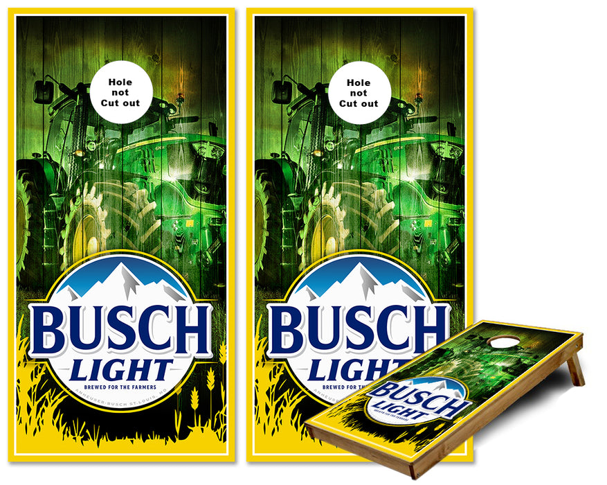 Busch Light for the Farmers Tractor cornhole wraps