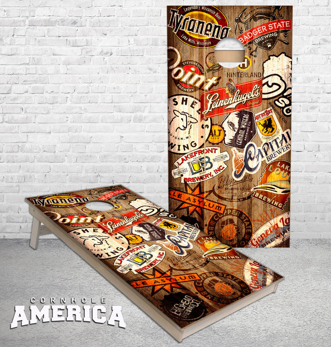 Wisconsin Craft Brewery cornhole boards