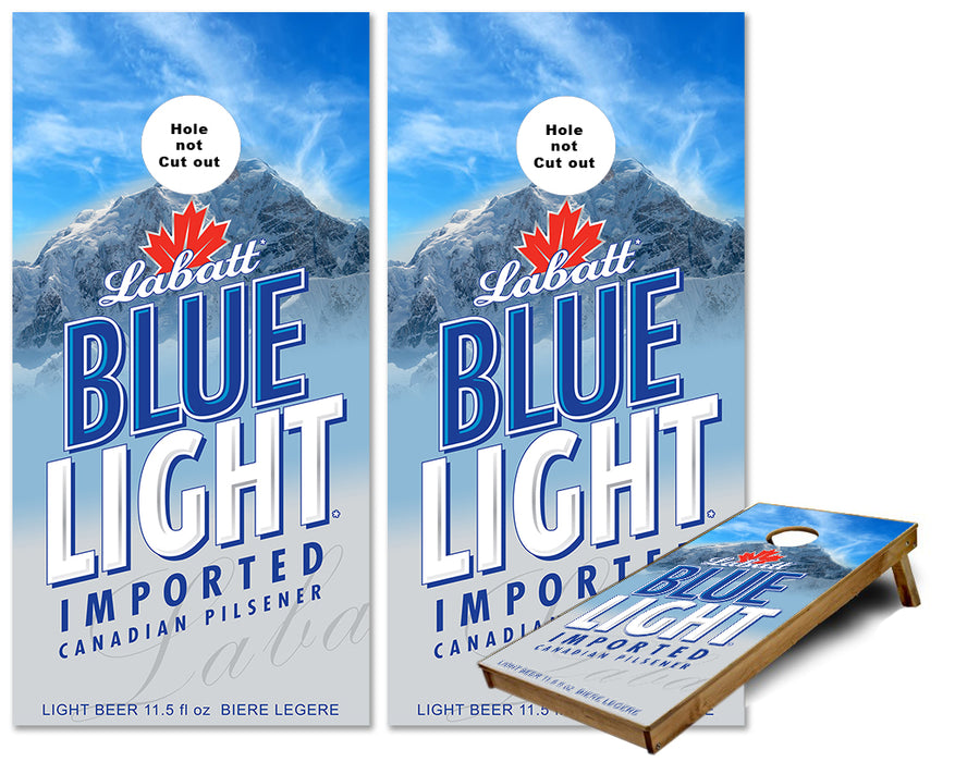 Labatt Blue Light imported cornhole wraps