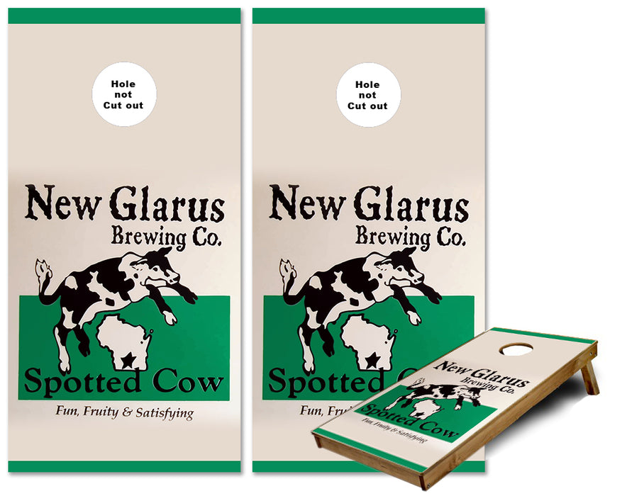 New Glarus Brewing Co Spotted cow cornhole wraps