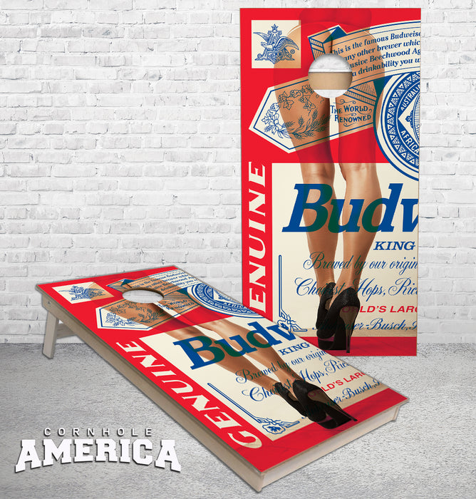 Budweiser hole shot cornhole boards