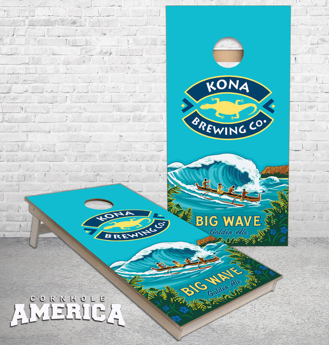 Kona Big Wave Golden Ale cornhole boards