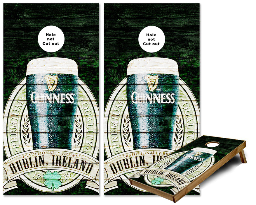 Guinness Dublin Ireland St Pattrick's day cornhole wraps