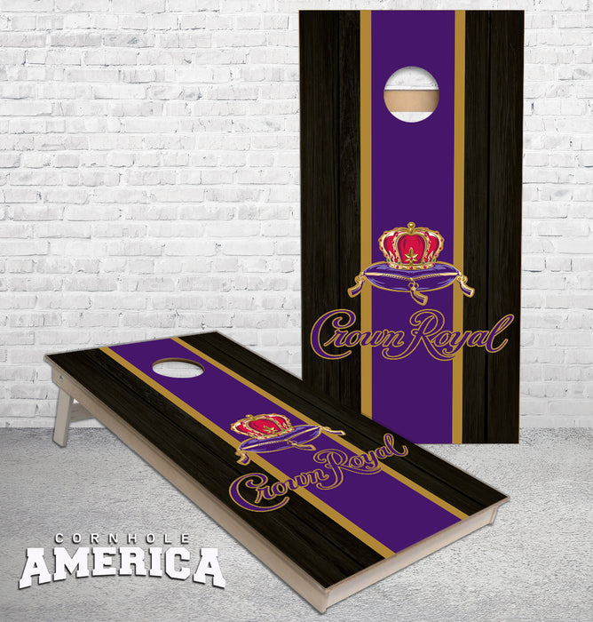 Crown Royal Whiskey Traditional Stripes Cornhole Boards