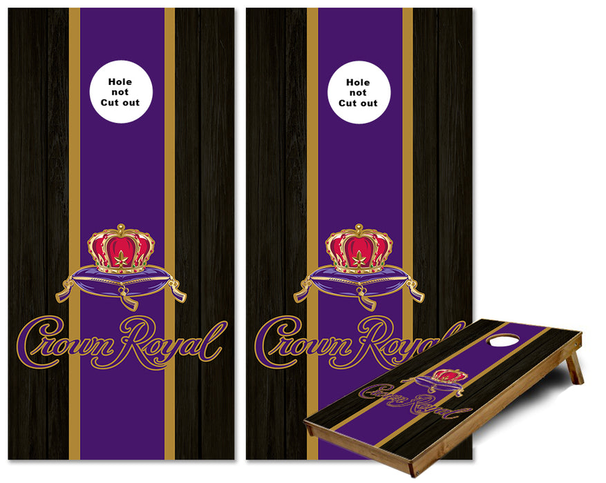 Crown Royal Whiskey Traditional Stripes Cornhole wraps