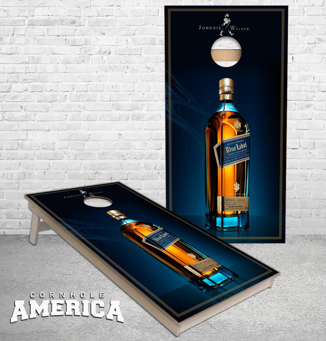 Johnnie Walker Blue Label cornhole boards