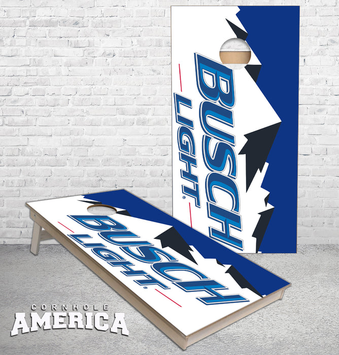 Busch Light Beer Mountains Cornhole Boards