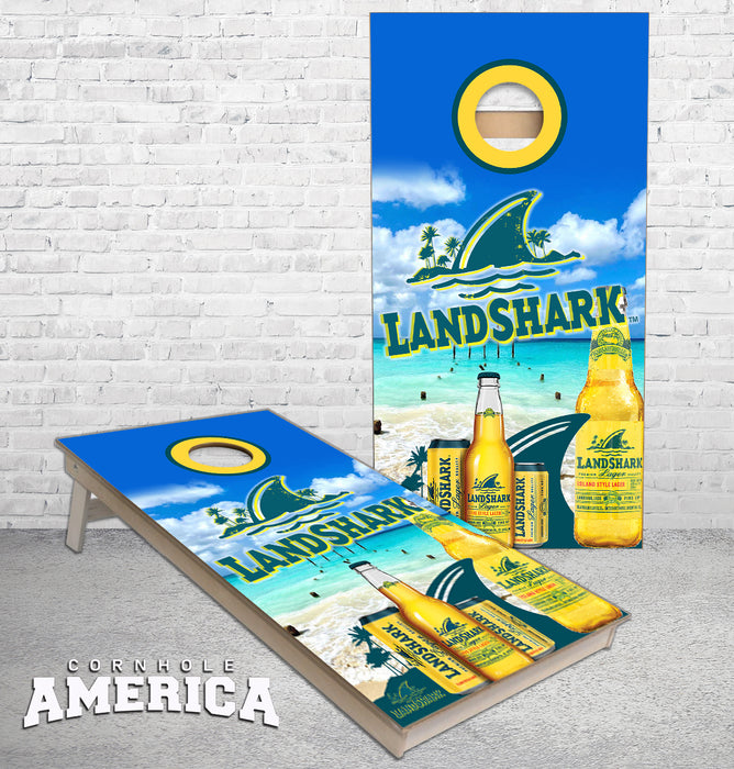 Landshark Beach life cornhole boards