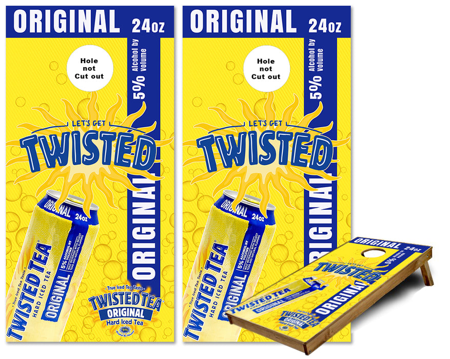 Twisted Tea Original 24oz Lets get Twisted Cornhole wraps