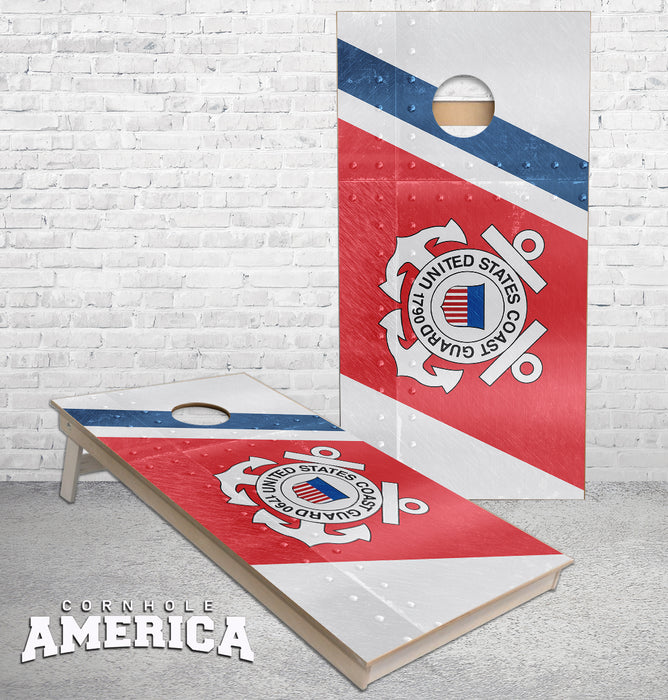 United States Coast Guard Flag Cornhole Boards