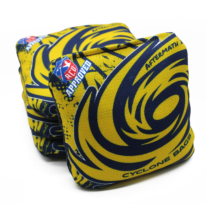 Cyclone Aftermath Pro Series Cornhole Bags Maize and Blue (set of 4)