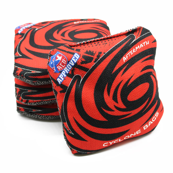 Cyclone Aftermath Pro Series Cornhole Bags Black and Red  (set of 4)