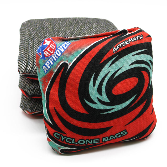 Cyclone Aftermath Pro Series Cornhole Bags Red and Light Blue (set of 4)