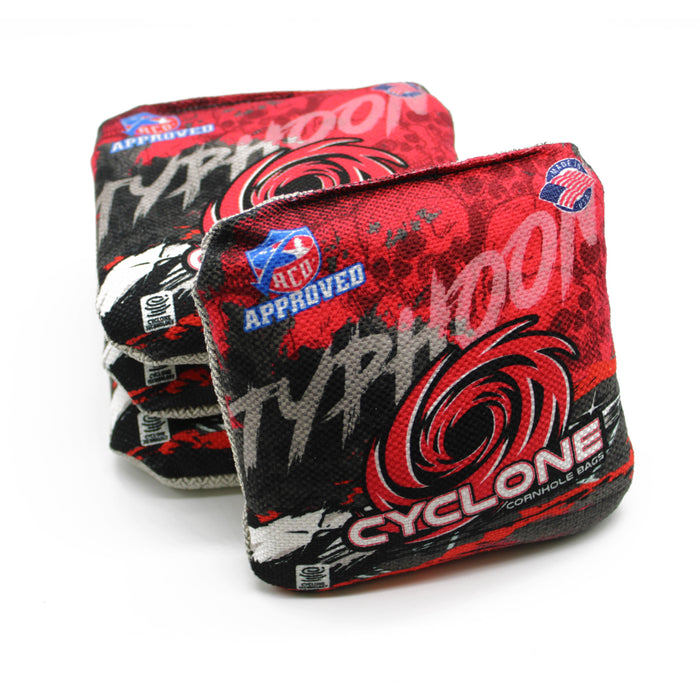 Cyclone Typhoon RED Pro Series Cornhole Bags (set of 4)