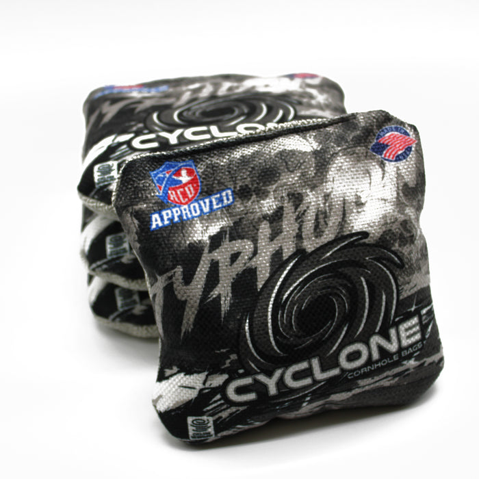 Cyclone Typhoon Black Pro Series Cornhole Bags (set of 4)