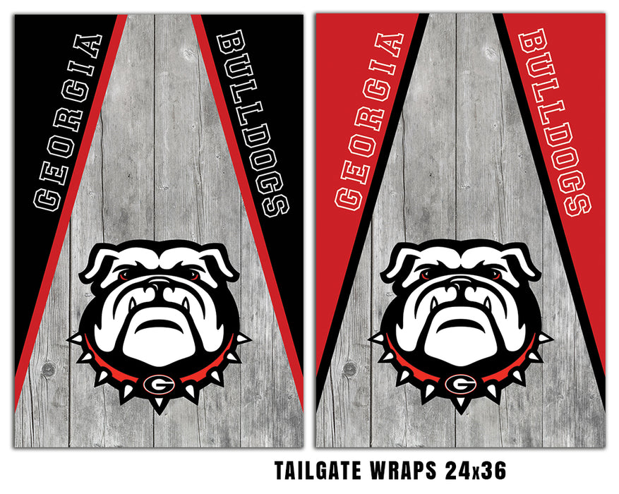 Georgia Bulldogs Tailgate Size Cornhole Wraps