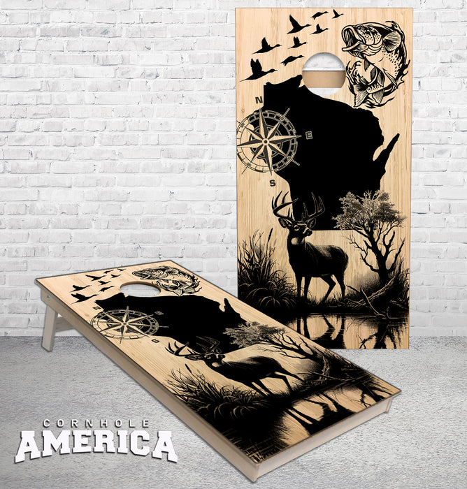 Wisconsin Wildlife cornhole boards