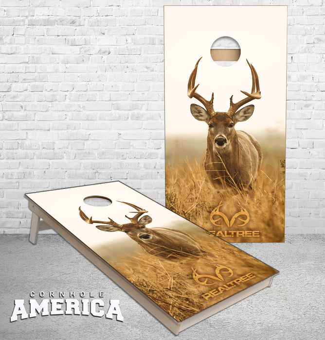 HNT 047 Realtree Whitetail Buck Cornhole Boards