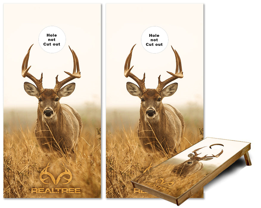 Realtree Whitetail Buck Cornhole wraps