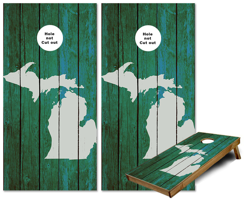 Mitten State Michigan Cornhole wraps