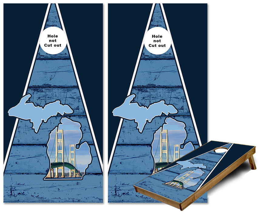 Pure Michigan Mackinac Bridge Cornhole wraps