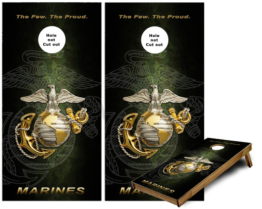 Marines the few the proud cornhole wraps