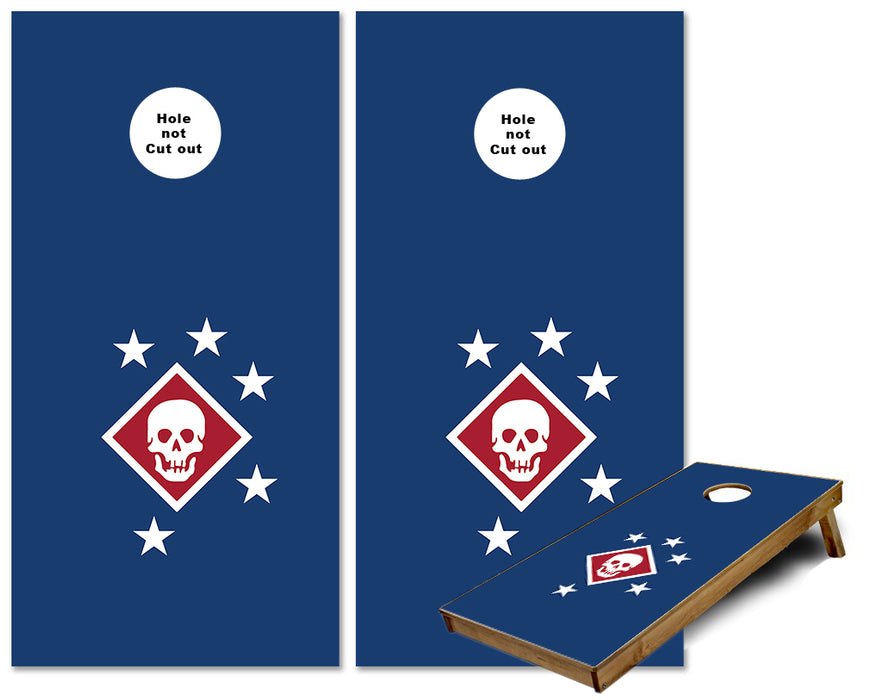 Marine Raider Flag cornhole wraps