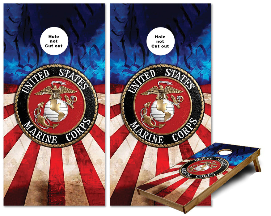 United States Marines cornhole wraps