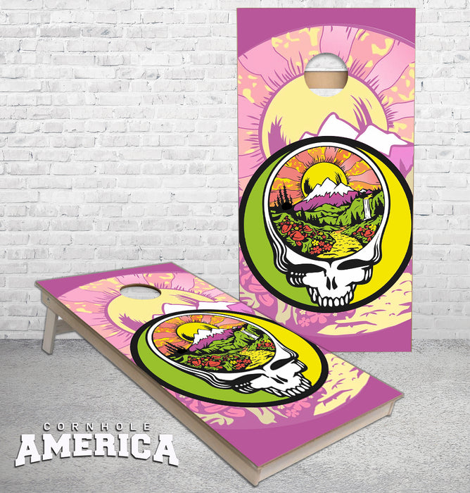 Grateful Dead Skull logo cornhole boards