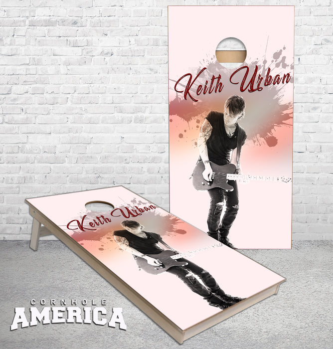 Keith Urban Guitar Playing Cornhole Boards