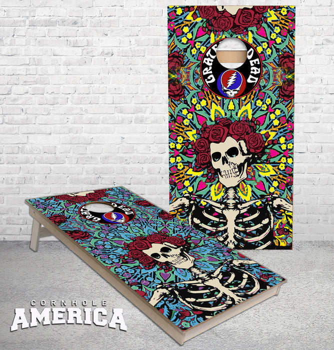 Grateful Dead skeleton cornhole boards