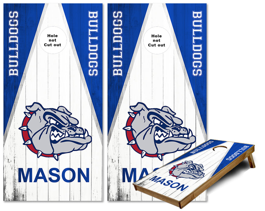 Mason Bulldogs cornhole wraps